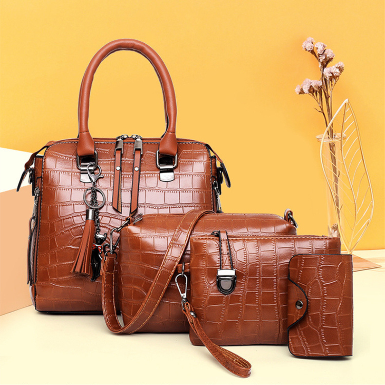 Barbara's Bags - Everyday Elegance 4-Piece Leather Bag Set